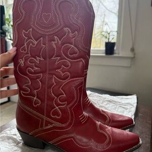 Red Western-Style Women's Boots